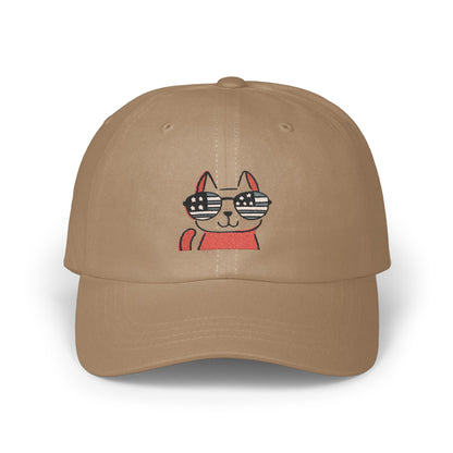 Patriotic Cat Wearing Sunglasses Embroidered Hat product type