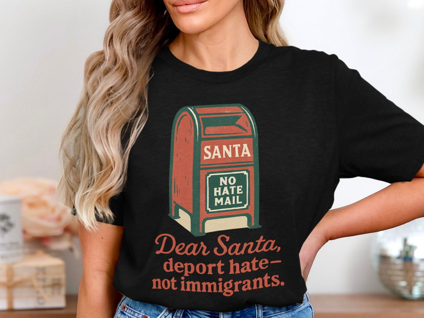 Dear Santa No Hate Mail Graphic Tee