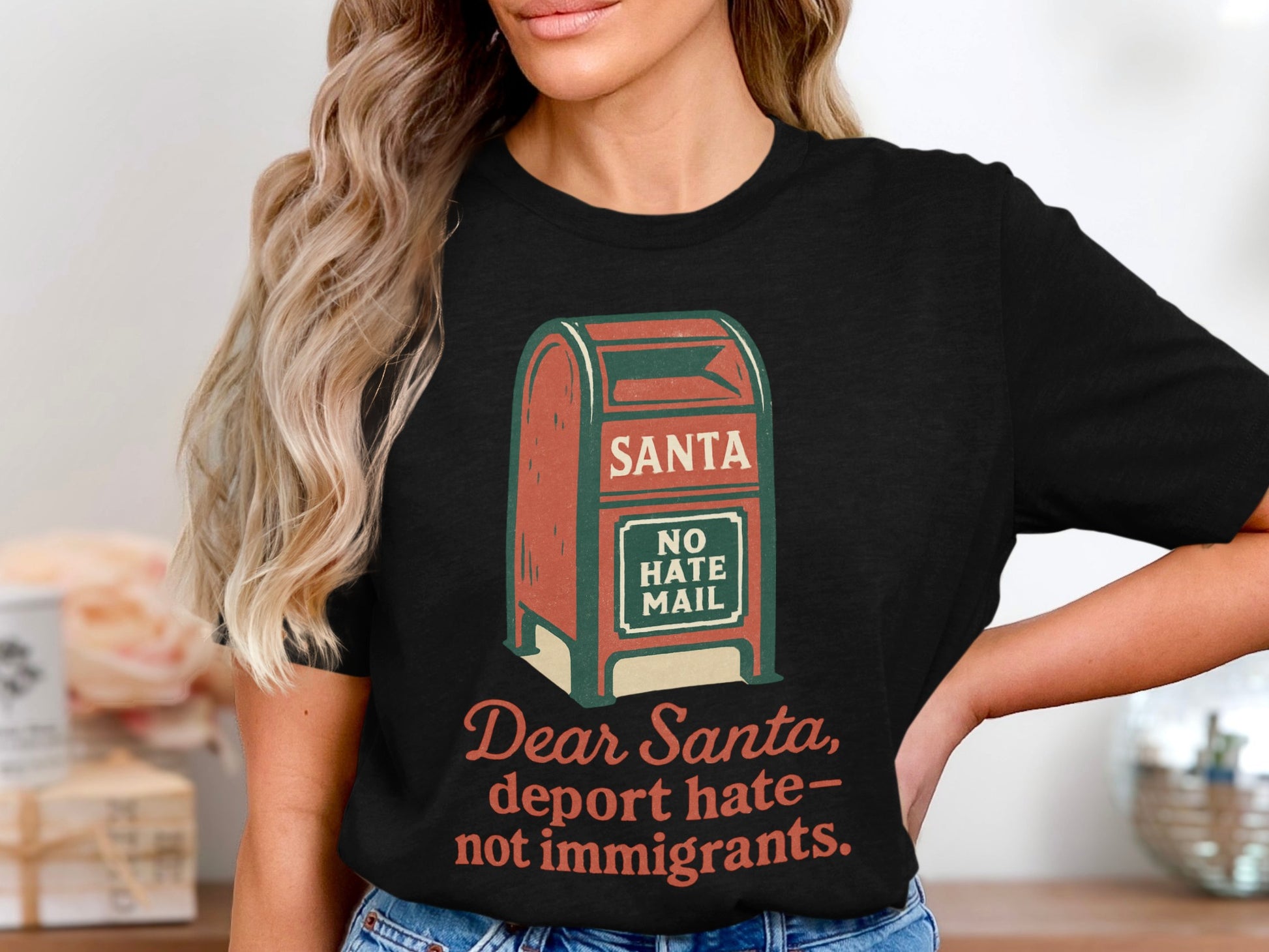 Dear Santa No Hate Mail Graphic Tee
