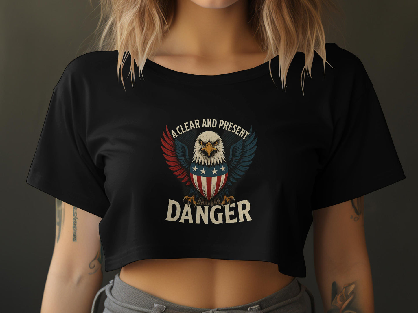 A Clear and Present Danger Eagle Crop Top product