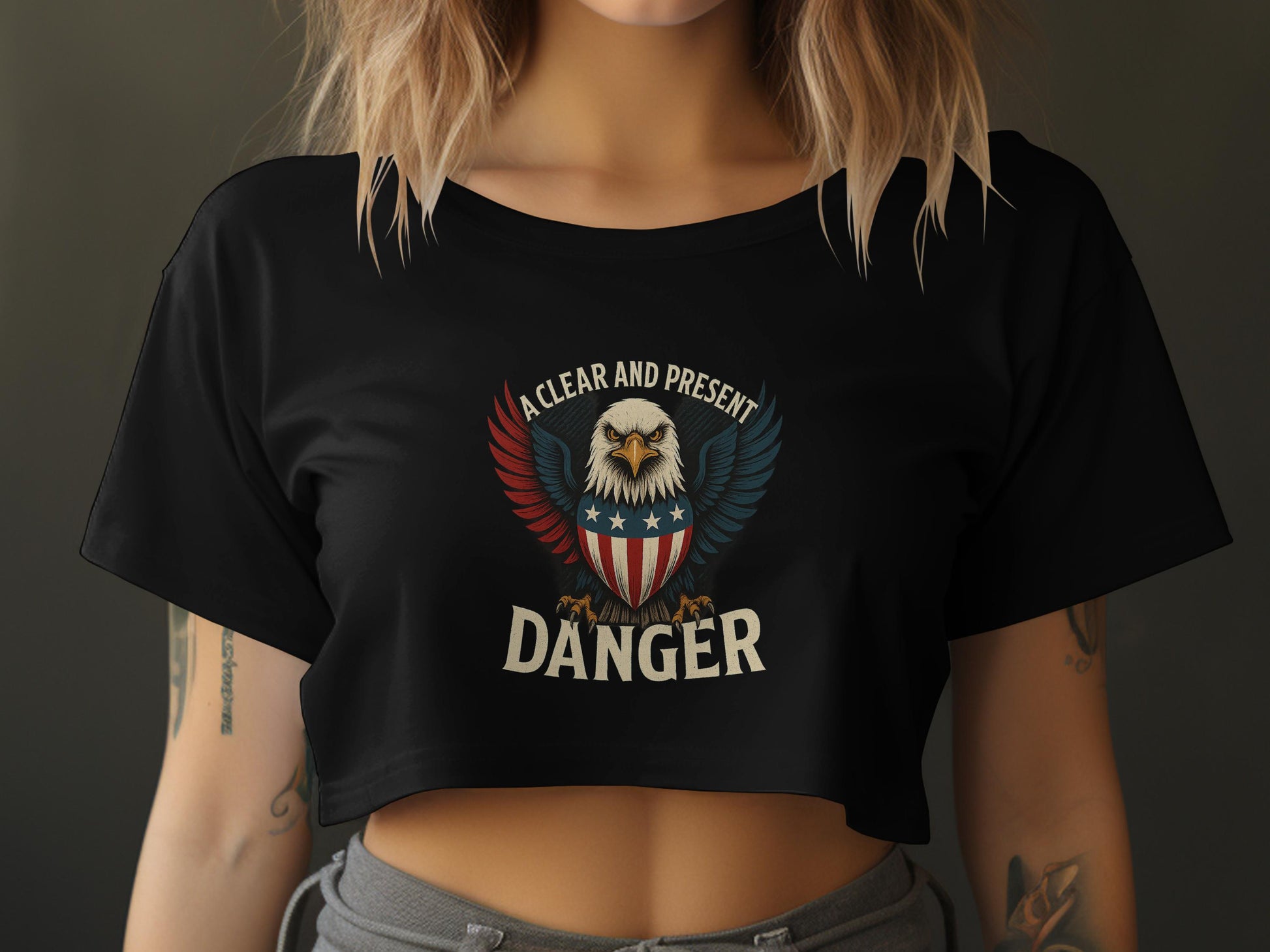 A Clear and Present Danger Eagle Crop Top product
