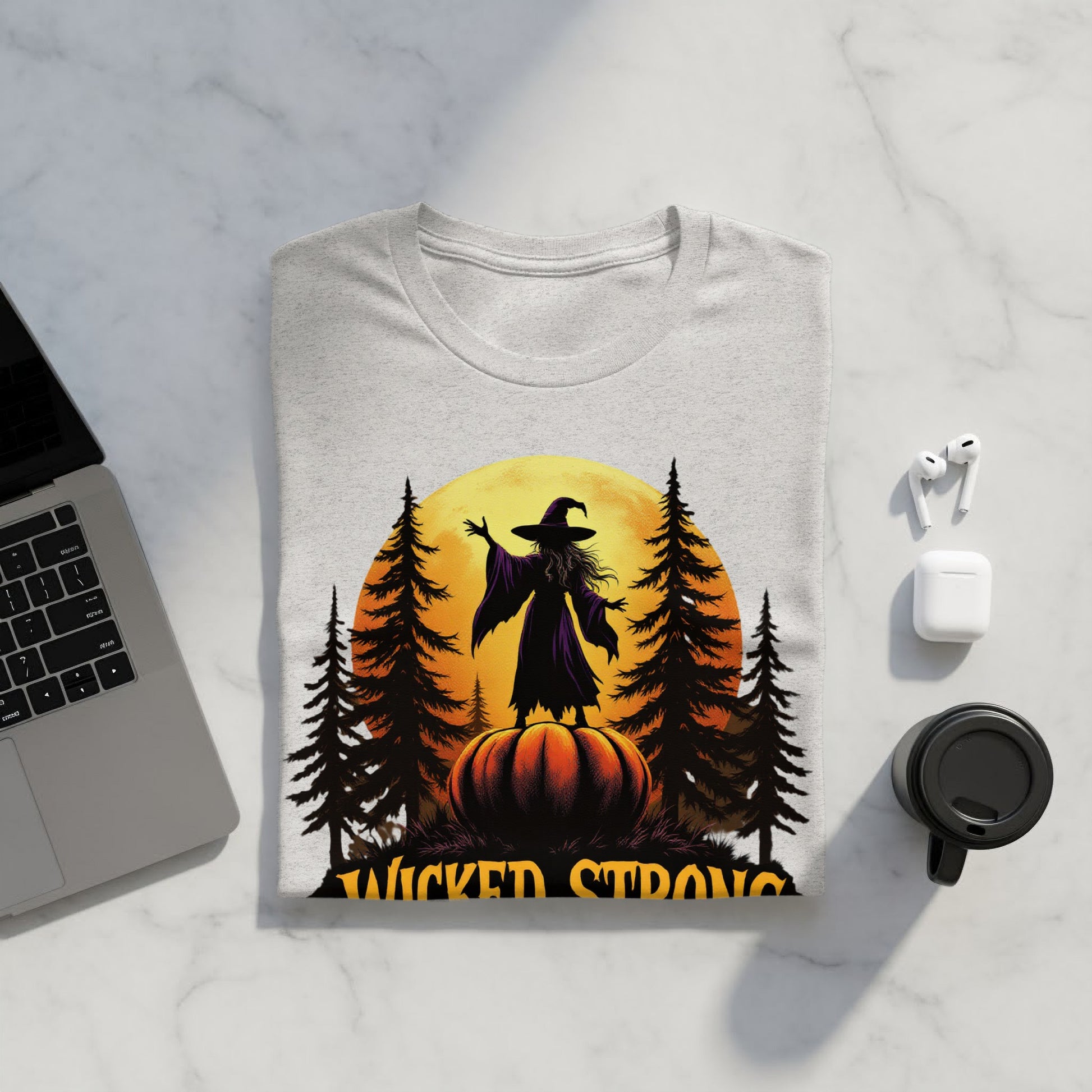 Wicked Strong Witch and Pumpkin T-Shirt product