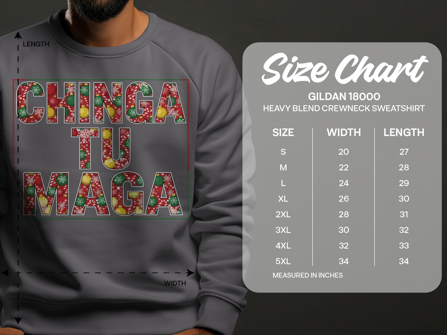 Vibrant Design Chinga Tu Maga Crewneck Sweatshirt