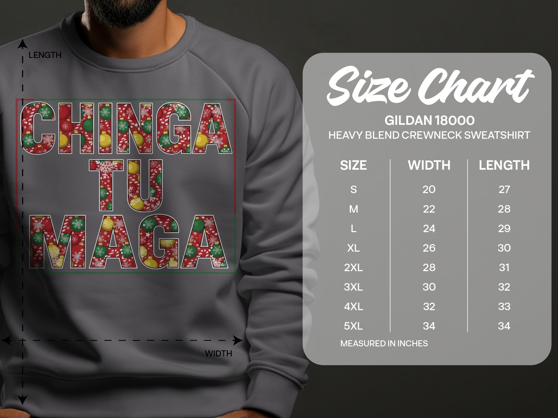 Vibrant Design Chinga Tu Maga Crewneck Sweatshirt