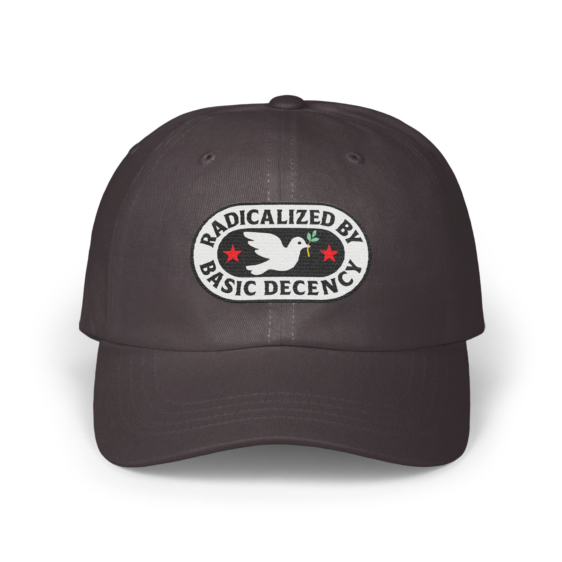 Radicalized By Basic Decency Embroidered Hat product