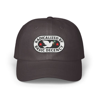 Radicalized By Basic Decency Embroidered Hat product