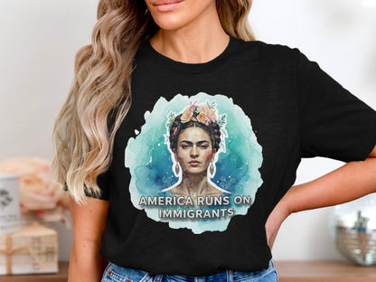 America Runs on Immigrants Graphic Tee