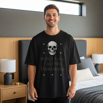 MAGA Tears Fuel My Humanity Skull Graphic T-Shirt