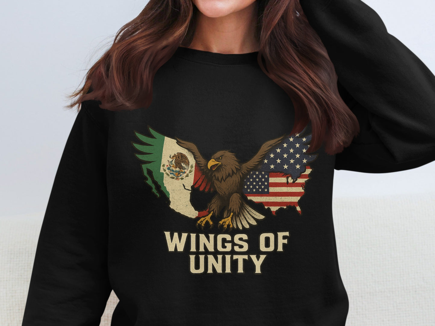 Wings of Unity Eagle Flag Sweatshirt product type