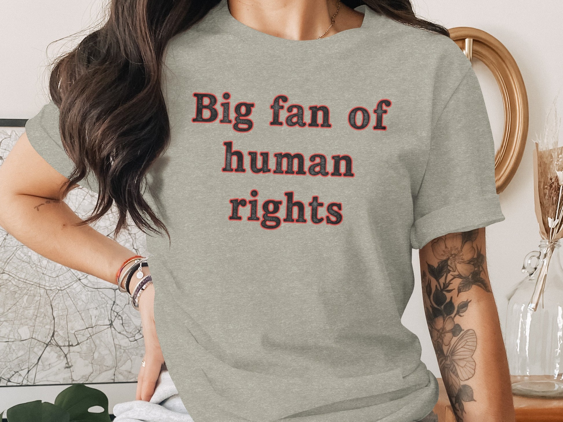 Big Fan of Human Rights Printed T-Shirt Product