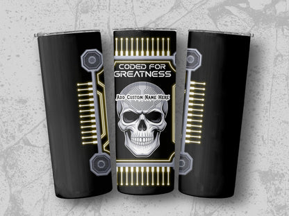 Coded For Greatness Add Custom Name Here Tumbler product type