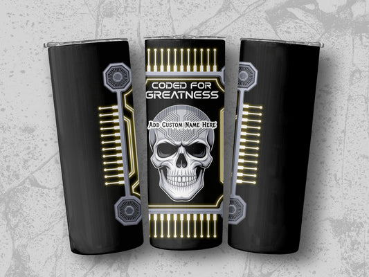 Coded For Greatness Add Custom Name Here Tumbler product type