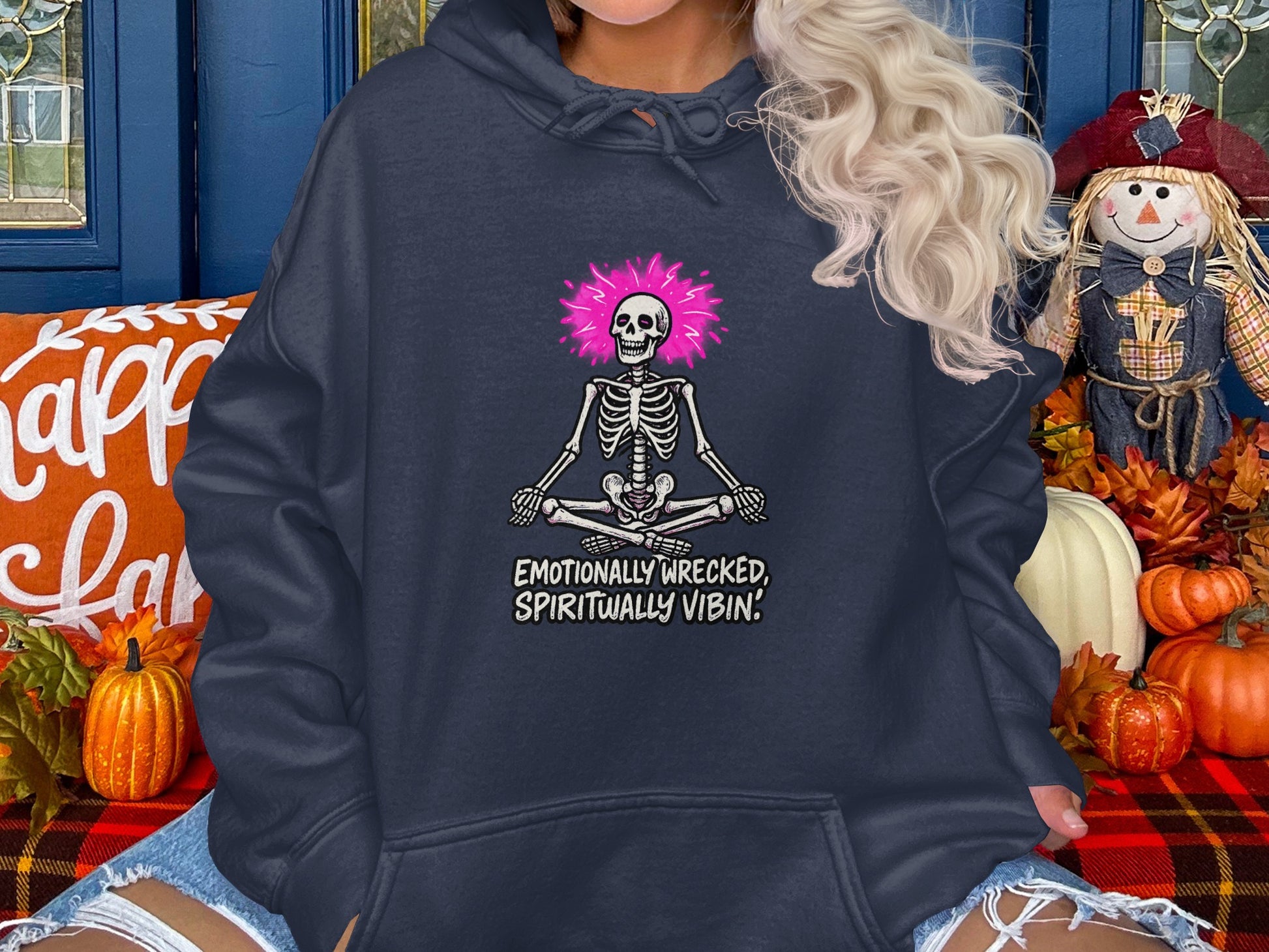 Emotionally Wrecked Spiritually Vibin Hoodie product
