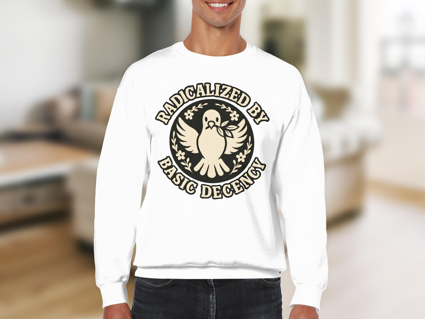 Radicalized by Basic Decency Graphic Sweatshirt product