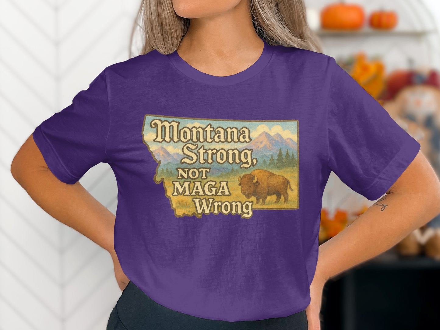 Montana Strong Not MAGA Wrong Graphic Shirt product