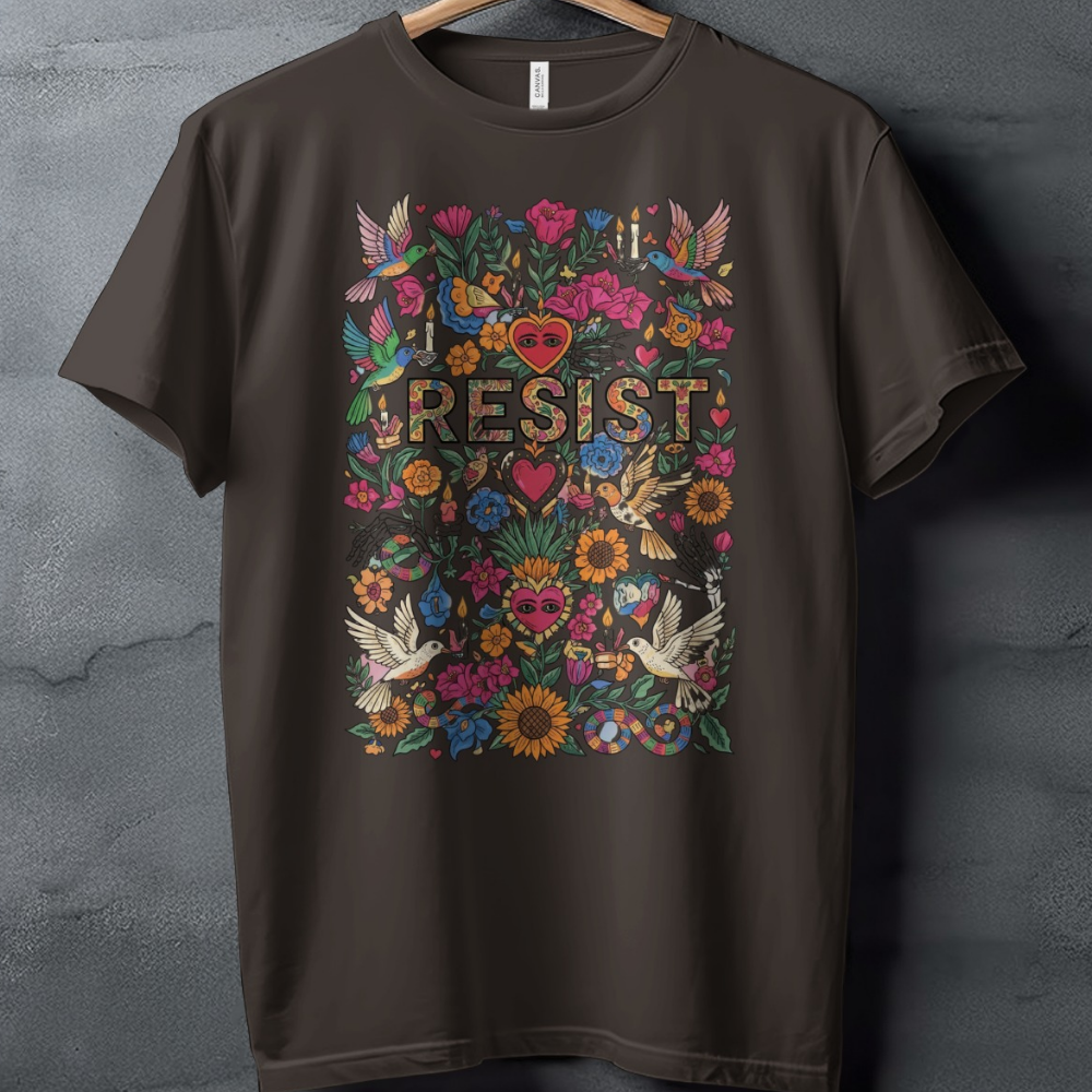 Resist Floral Art Sacred Heart Motif Birds Flowers product type