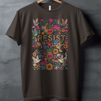 Resist Floral Art Sacred Heart Motif Birds Flowers product type