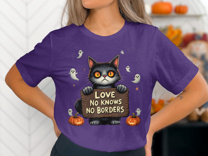 Love No Knows No Borders Cat Ghosts T-shirt product type