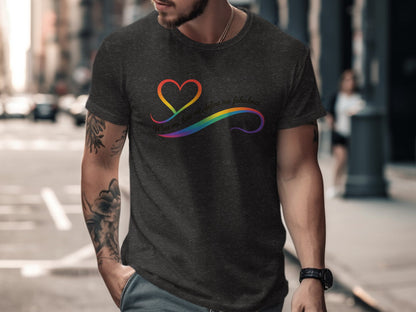 Wear The Love Rainbow Heart Design T-Shirt product type