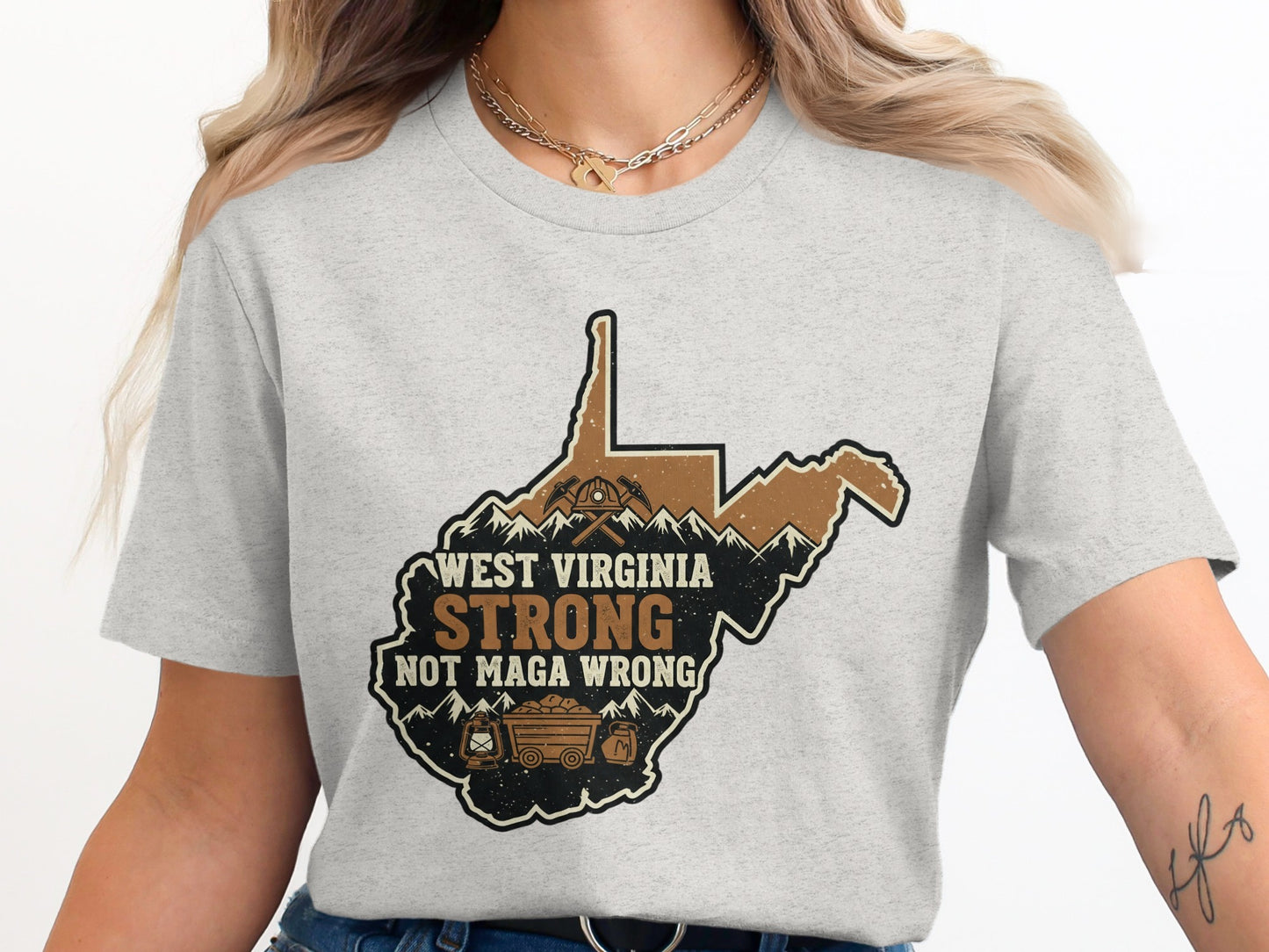 West Virginia Strong Not Maga Wrong Shirt product