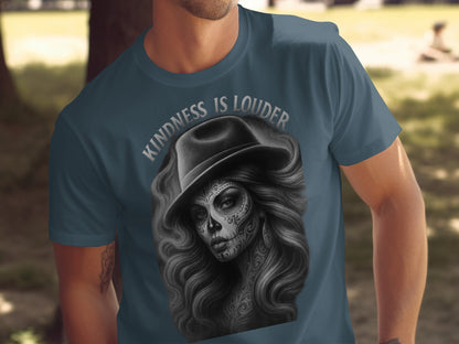 Kindness Is Louder Sugar Skull Art T-shirt product type