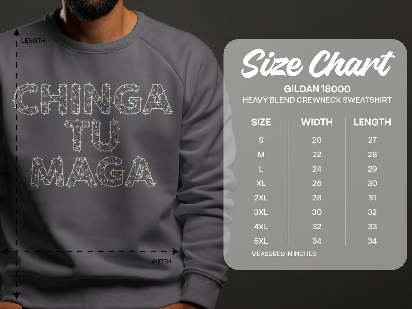 Chinga Tu Maga Heavy Blend Crewneck Sweatshirt product