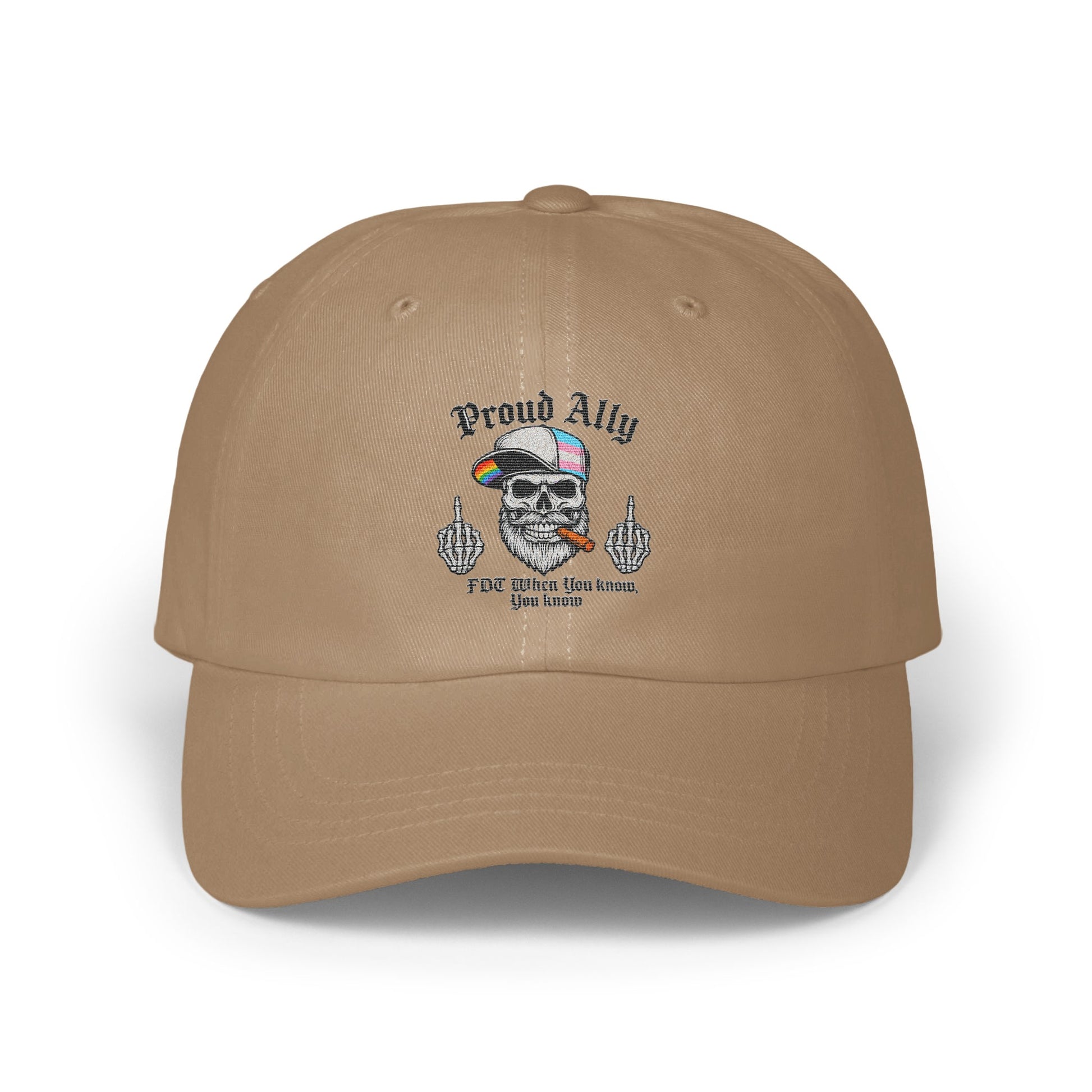 Proud Ally Skull Embroidered Design Hat product type