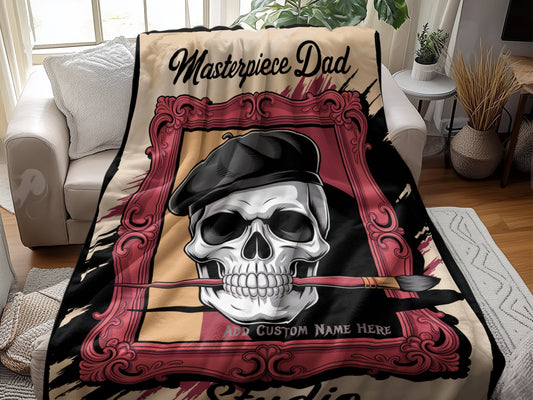 Masterpiece Dad Custom Text Studio Blanket product type