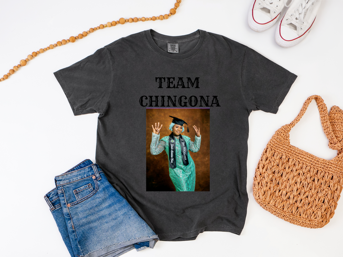 chingona Copy Copy grad Copy Copy Copy Copy Copy Custom Shirt Abuela, Comfort Colors Personlized Mom Shirt, Grandma, Dad, Sister, Brother, In Law Tee, Unisex Garment-Dyed T-shirt