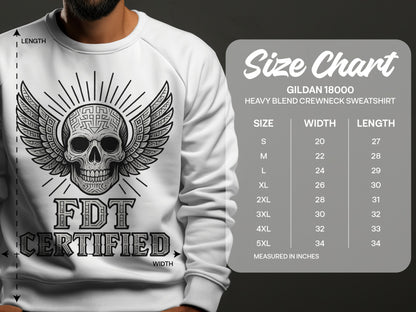 FDT Certified Skull Wings Design Heavy Blend product