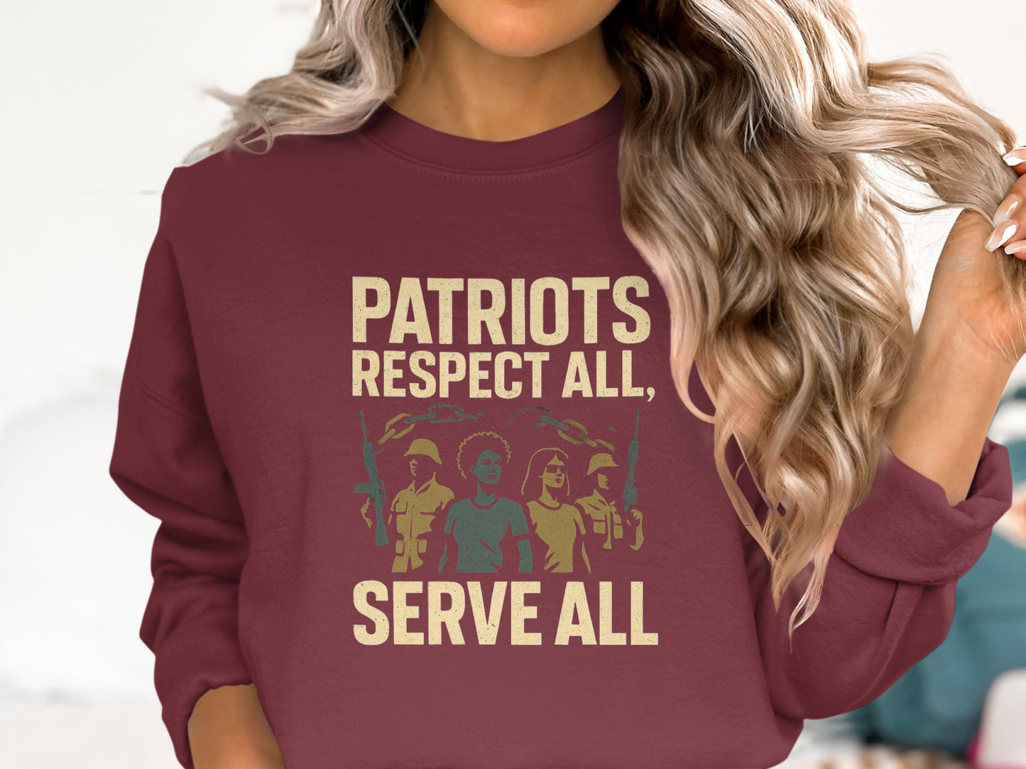 Patriots Respect All Serve All Graphic Sweatshirt Product