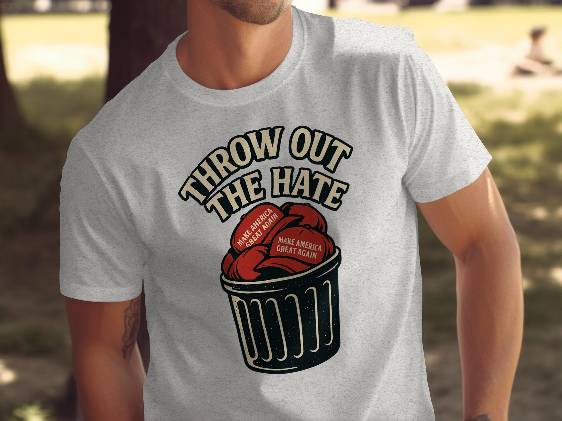 Throw Out The Hate Graphic Men's Tshirt Product