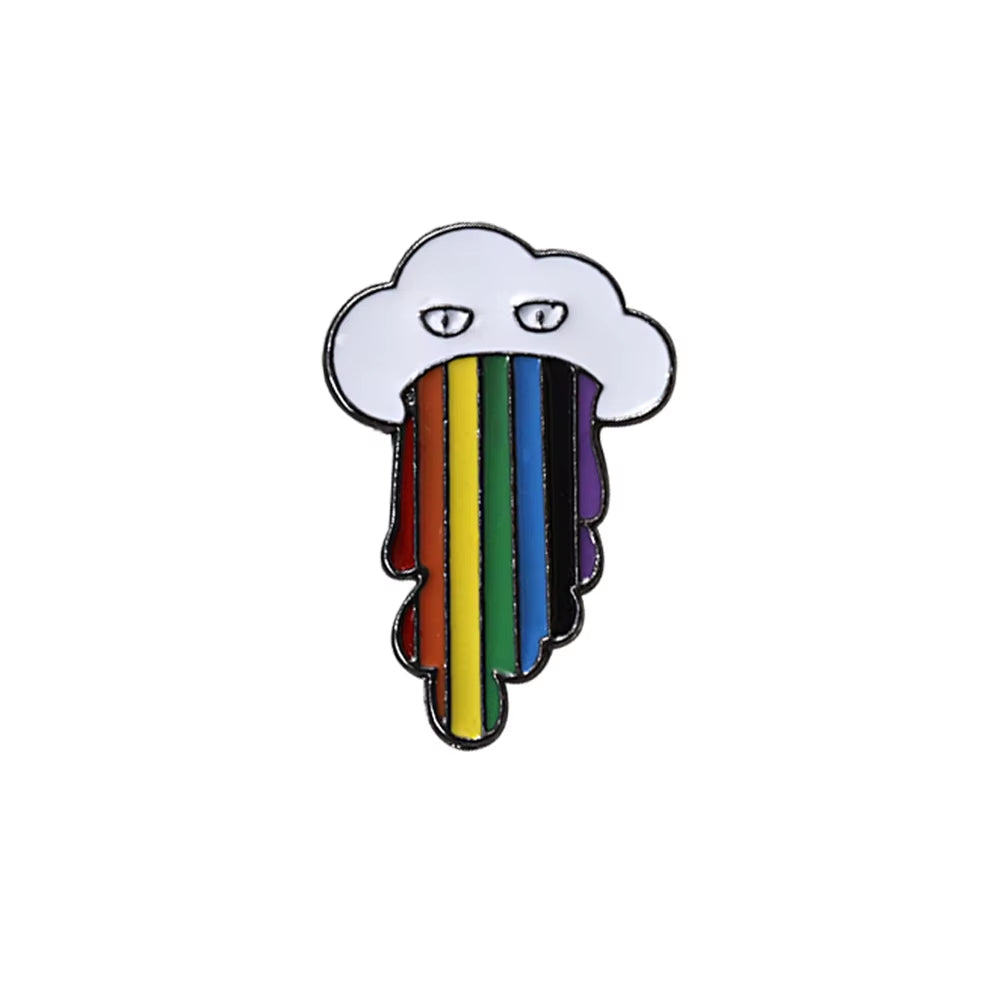 Celebrate Love with Our Custom Rainbow Enamel Pins - Stylish LGBT Brooches Featuring Heart and Gesture Designs for Bags, Shirts, and Lapels - Perfect Unique Jewelry Gifts