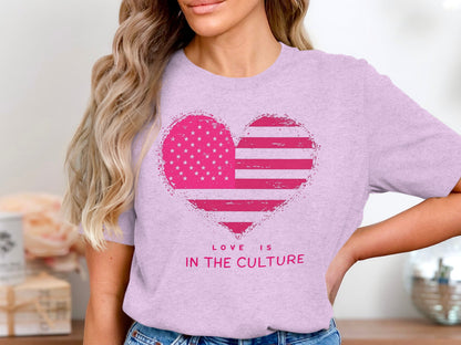 Love Is In The Culture T-shirt with Heart Design