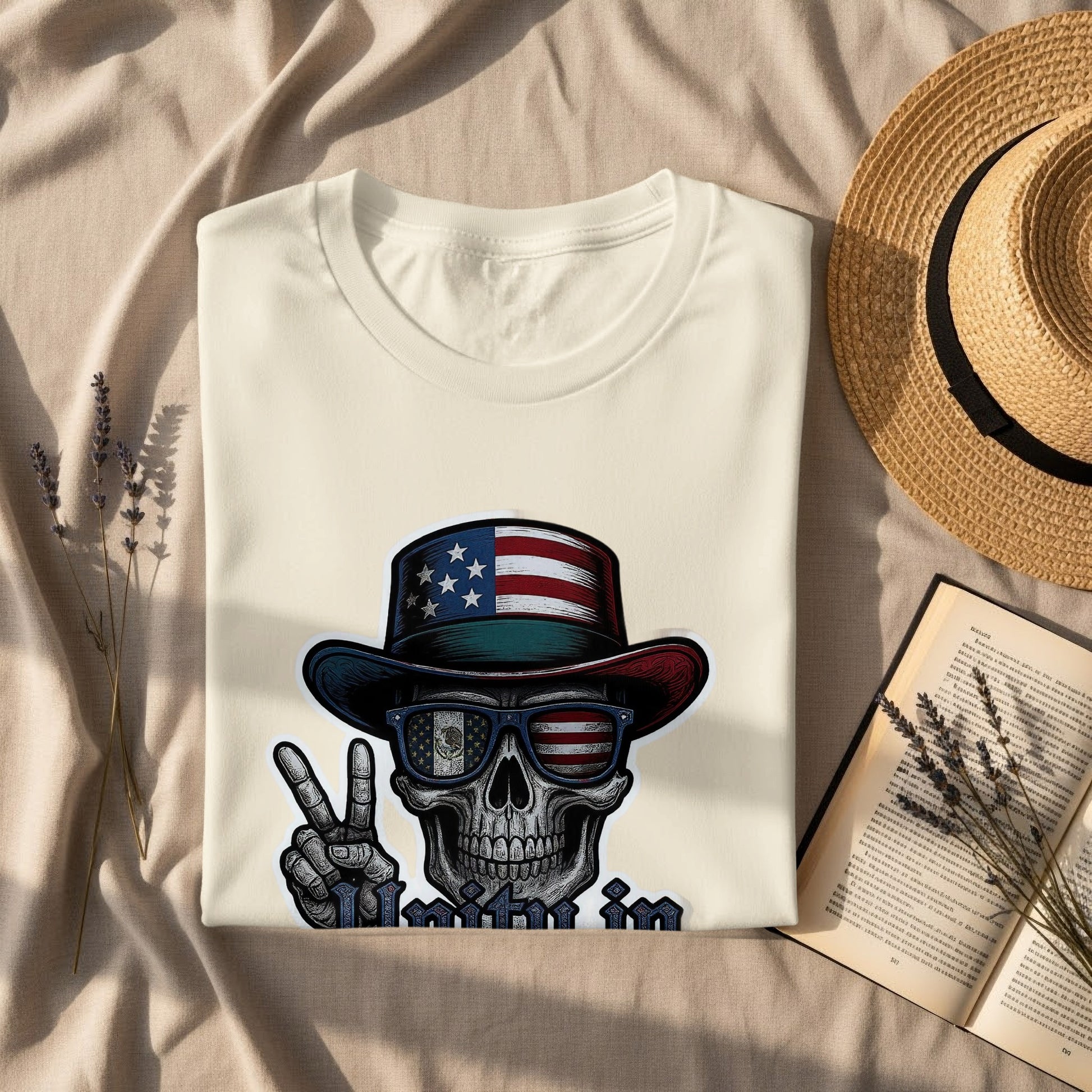 Patriotic Skull Peace Sign Graphic Tee product