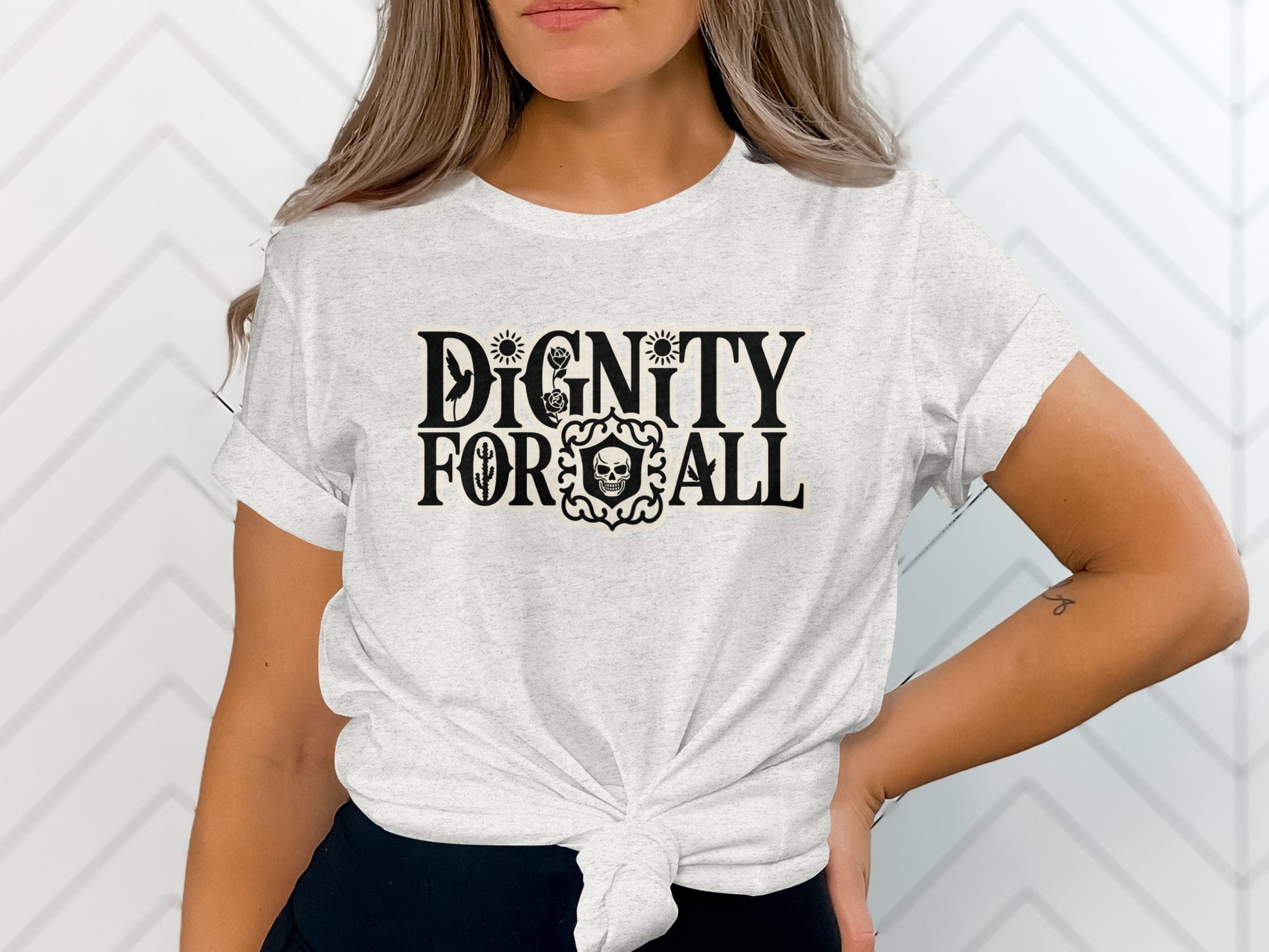 Dignity For All Graphic Tee Women's Short Sleeve Top