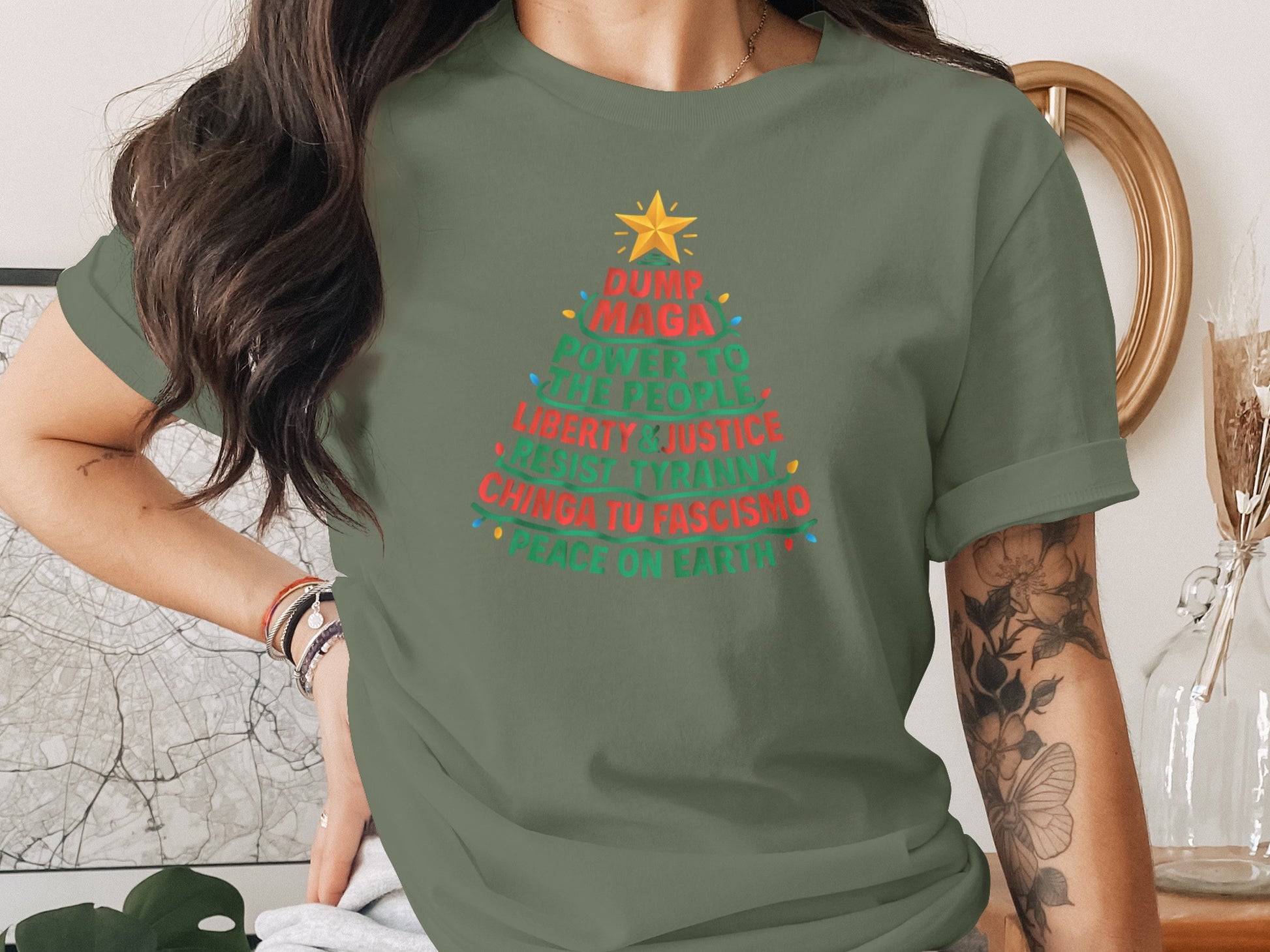 Christmas Tree Motivational Quote Graphic T-shirt