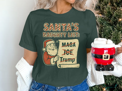 Santa's Naughty List Graphic Christmas Shirt