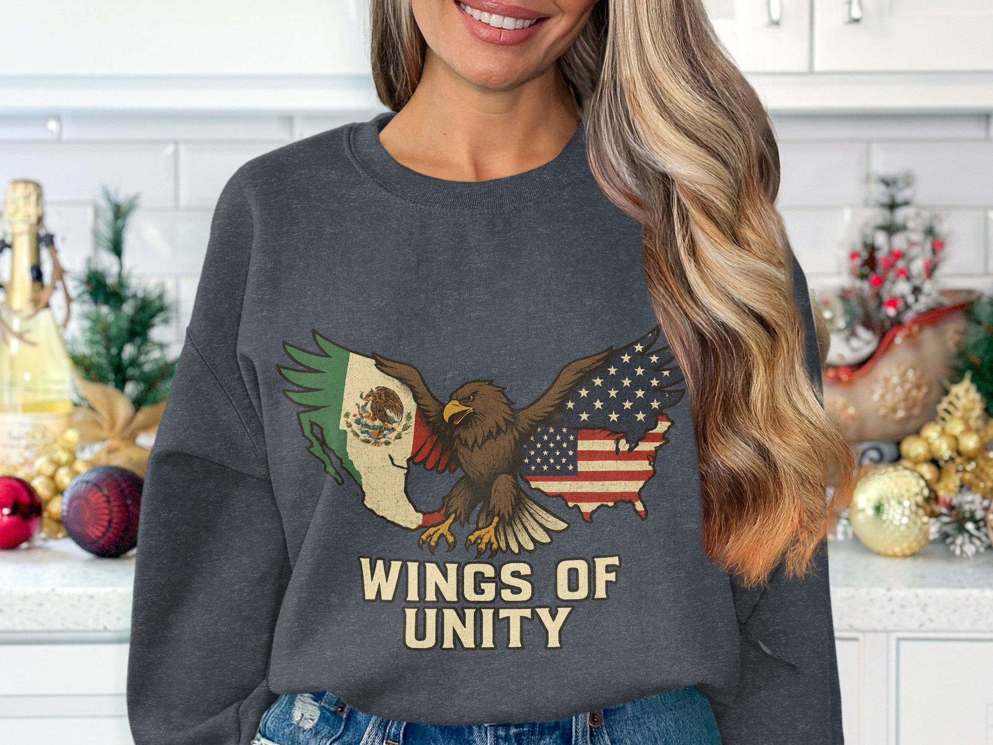 Wings Of Unity Eagle Flag Graphic Sweatshirt product