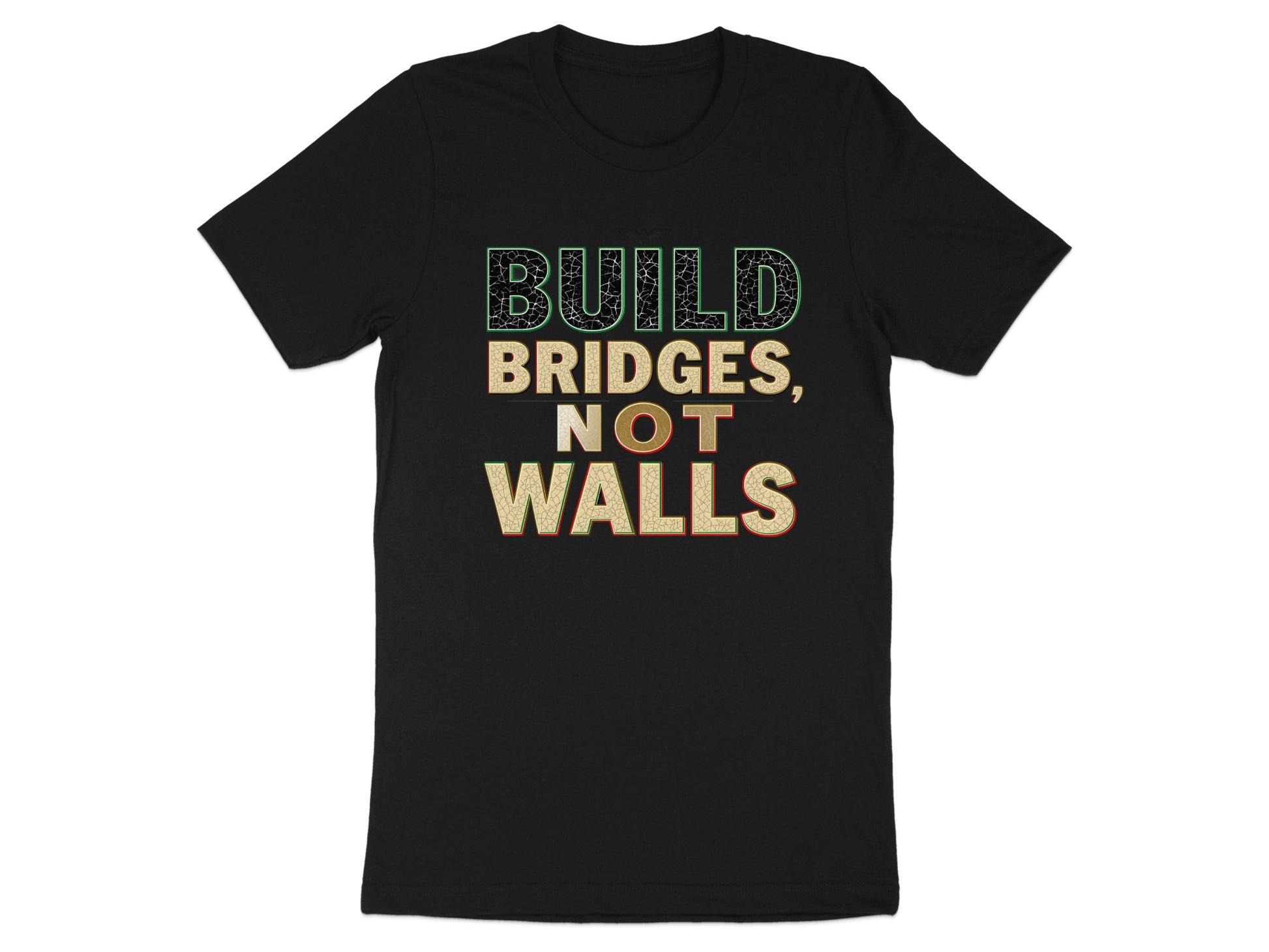 Build Bridges Not Walls Graphic Black Shirt product type