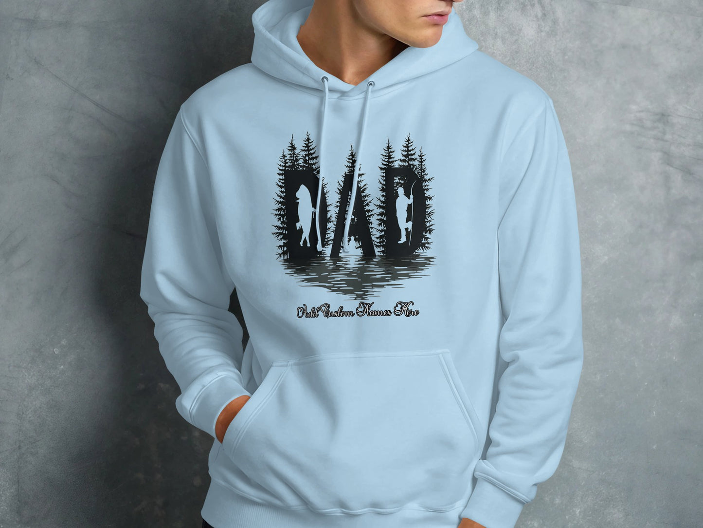 Fishing Themed DAD Graphic Hoodie Men's Clothing product