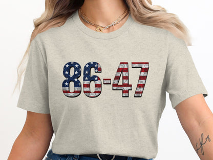86-47 American Flag Print T-Shirt product