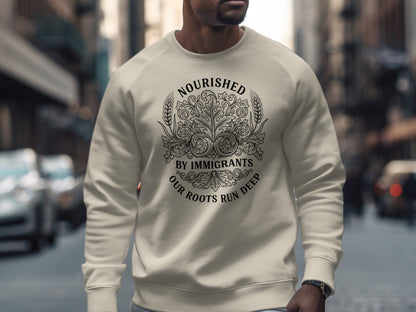 Nourished by Immigrants Our Roots Run Deep Sweatshirt