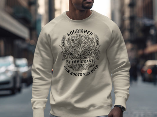 Nourished by Immigrants Our Roots Run Deep Sweatshirt