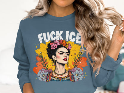Bold Frida Kahlo Art Graphic Sweatshirt Design for Everyone