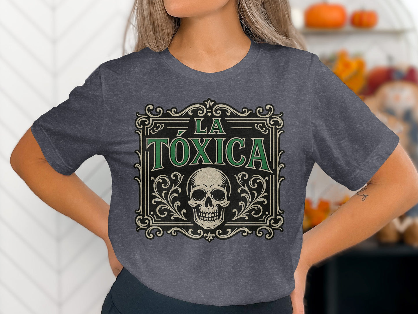 La Toxica Skull Design Unisex Graphic T-shirt Product
