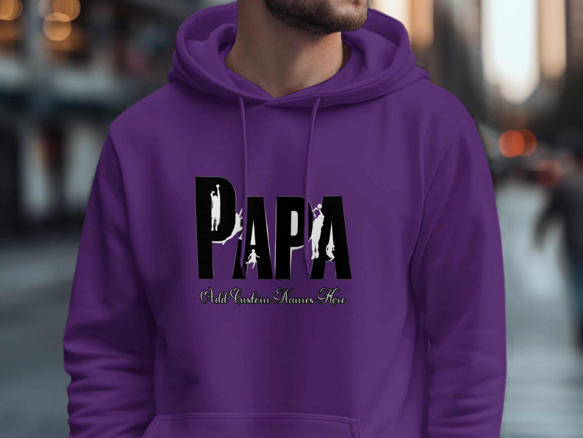 Personalized PAPA Hoodie with Custom Name Hoodie Product