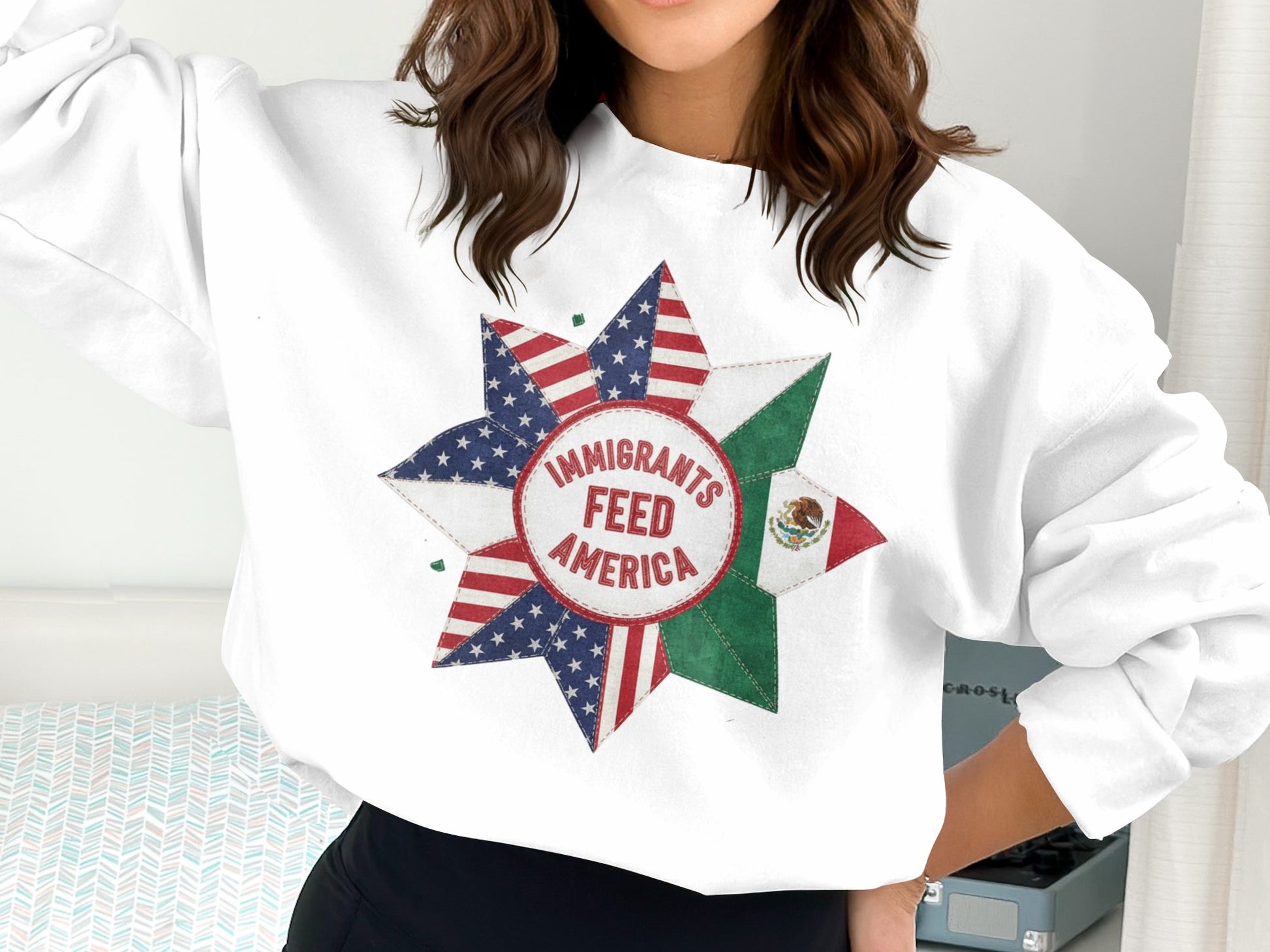 Immigrants Feed America Graphic Sweatshirt