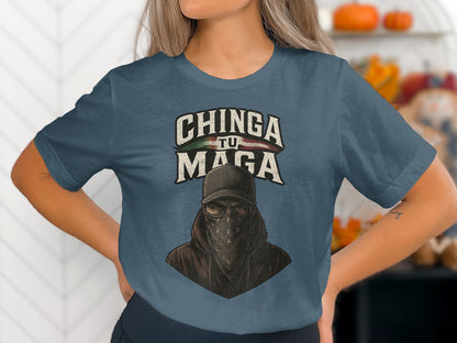 Chinga Tu Maga Graphic Print Short Sleeve Shirt product
