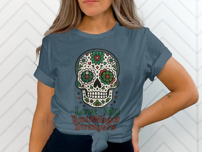 Love My AntiMaga Strangers Skull Design Shirt